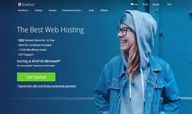 Bluehost Homepage